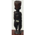 #12 African Art Fish Man holds fish in his hands, wood carvings