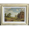 William Thomas Blennerhassett oil painting on the canvas oil image size 35,5-50,5 cm framed.