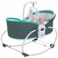 5 In 1 Newborn Baby Rocker Bassinet Bouncer Toddler Music Chair With Toy