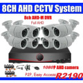 8CH AHD CCTV Security DVR, 8 x Outdoor Night Vision Cameras Surveillance System DIY Kit ,ready to go