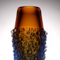 * MAGNIFICENT MILOSLAVA SVOBODA `GALAXY` CZECH ART GLASS VASE, DESIGNED IN 1965 FOR SKRDLOVICE GLASS
