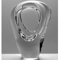 * 1950s TRANSPARENT CZECH ART GLASS CHRIBSKA VASE DESIGNED BY J HROBAR