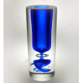 * A ROYAL BLUE CZECH ART GLASS VASE, PROBABLY DESIGNED BY JAN BERANEK FOR SKRDLOVICE GLASSWORKS