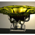 * MAGNIFICENT CZECH ART GLASS CHRIBSKA BOWL DESIGNED BY PROF JOSEF HOSPODKA