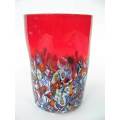 MAGNIFICENT BEAUTY! BRAND NEW, SIGNED & IN ORIGINAL PACKAGING. MURANO TUMBLER IMPORTED FROM ITALY!