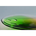 * XX-LARGE! A MAGNIFICENT GREEN, AMBER & CLEAR CZECH ART GLASS BOWL, DESIGNED BY LADISLAV PALECEK