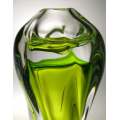 * DAZZLINGLY BEAUTIFUL MODERN CZECH ART GLASS ARCHITECTURAL VASE, DESIGNED AND MADE BY SKLOSTUDIO