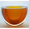 ** FUNKY & CHUNKY BARGAIN!! A MODERN CZECH ART GLASS ARCHITECTURAL BOWL, DESIGNED BY MR ALES VALNER