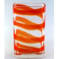 *HEAVY & EXTRA LARGE MODERNIST SCULPTURAL EGERMANN VASE : CZECH ART GLASS DESIGN AT ITS VERY BEST!
