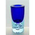 ***DAZZLINGLY BEAUTIFUL AZURE & BLUE (HEAVY) SKRDLOVICE VASE DESIGNED BY JAN BERANEK (1933-) IN 1980