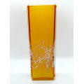 *MUSEUM ITEM EXBOR CZECH GLASS SCULPTURAL VASE WITH METAL INCLUSIONS DESIGNED BY PAVEL HLAVA IN 1964