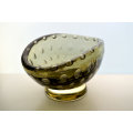 *A BEAUTIFUL & RARE FIND: BOWL WITH CONTROLLED BUBBLES DESIGNED BY MILAN METELAK FOR HARRACHOV GLASS