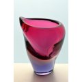 * MAGNIFICENT & VERY RARE MARIA STAHLIKOVA CZECH ART GLASS VASE, DESIGNED FOR SKRDLOVICE GLASS WORKS