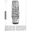 A NOVI BOR CZECH ART GLASS SCULPTURAL VASE, DESIGNED BY PAVEL HLAVA IN 1968