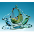 * A MAGNIFICENT & MOST ELEGANT CZECH ART GLASS SCULPTURE DESIGNED BY FRANTISEK ZEMEK FOR MSTISOV