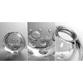 ** VLADIMIR SVAB (DESIGNED IN 1995) : VERY BEAUTIFUL BALL VASE, CLEAR GLASS MADE BY BERANEK GLASS