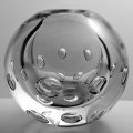 ** VLADIMIR SVAB (DESIGNED IN 1995) : VERY BEAUTIFUL BALL VASE, CLEAR GLASS MADE BY BERANEK GLASS
