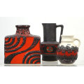 * SENSATIONAL & HIGHLY COLLECTABLE RETRO `FAT LAVA` GERMAN ART POTTERY / ART CERAMICS FROM THE 1970s