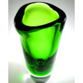 * A BEAUTIFUL EMERALD GREEN MURANO VASE - MID 20TH CENTURY ART GLASS AT ITS BEST!