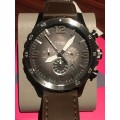 Fossil Men's Nate Chronograph Leather Watch