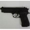 (100 FREE BB's) KWC m92 Berreta Airsoft Spring Pistol - Black (No CO2 Required)