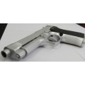 KWC 6mm Berreta Airsoft Spring Pistol - Silver/Black
