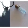 Raw Aquamarine crystal. natural. #aquamarine #pendant #rawaquamarine 2.5cm long (excl loop)