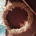 Actual Organic Wreath / garland made from bamboo + roots - 17cm round