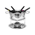 REGENT FONDUE SET WITH BURNER & 6 FORKS (240/180MM:DX180MM)