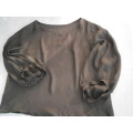 Silk Blouse with interesting sleeves in size - M