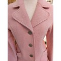 Boiled Wool Pink Coat by Concept UK