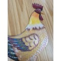 Imported Metal mural rooster