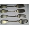 Silver forks some with Hallmark