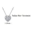 S925 sterling Silver Heart shaped Necklace