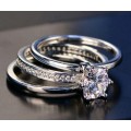 S925 Sterling Sklver and 1ct Moissanite D color Vvs1 Wedding Ring