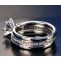 S925 Sterling Sklver and 1ct Moissanite D color Vvs1 Wedding Ring