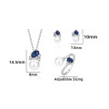 Imitation Pearl & Cubic Zirconia Necklace, Ring And Earrings Set