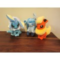 Flareon, Glacion and Vaporion - Approx 28cm
