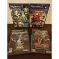 Selection of x4 Classic PlayStation 2 Games