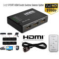HDMI Splitter Switch Selector Switcher Hub+Remote 1080p For HDTV PS3 5 PORT