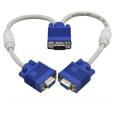 1 PC to 2 Monitor Dual Video Way VGA SVGA Graphic LCD TFT Y Splitter Cable Lead