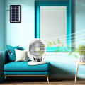 6 Inch Desk Fan Solar Fan With Solar Panel Usb Rechargeable Fan
