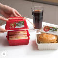 Square Hamburger Box Bento Lunch Box