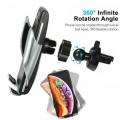 Wireless car charger and 360° rotating phone holder