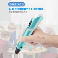 Creative 3D Pen Combo Set, Lcd Display, With 10 Pcs 5M + 3 Pcs 5M Pla Filament Refills In Different