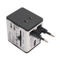 All-In-One Global Travel Adapter Wall Charger With Dual Usb Charging Ports