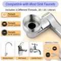 Aerator Sink - Water, Rotatable Spray Attachment Kitchen Bathroom 360° Angle, Multifunctional Roboti