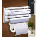 Center Of Package Holds Silver Foil, Plastic Wrap And Paper Towels / 3-In-1 Kitchen Triple Paper Dis