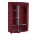 Convenient Non-Woven Foldable Storage Cabinet Wardrobe With 5 Cabinets And 1 Long Shelf For Home Bed