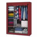 Convenient Non-Woven Foldable Storage Cabinet Wardrobe With 5 Cabinets And 1 Long Shelf For Home Bed